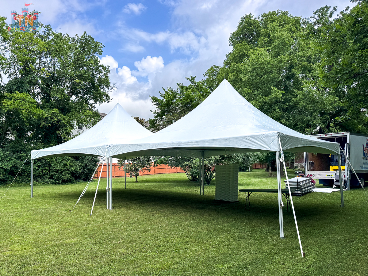 20x40 tent rental for a backyard party in Franklin Tennessee